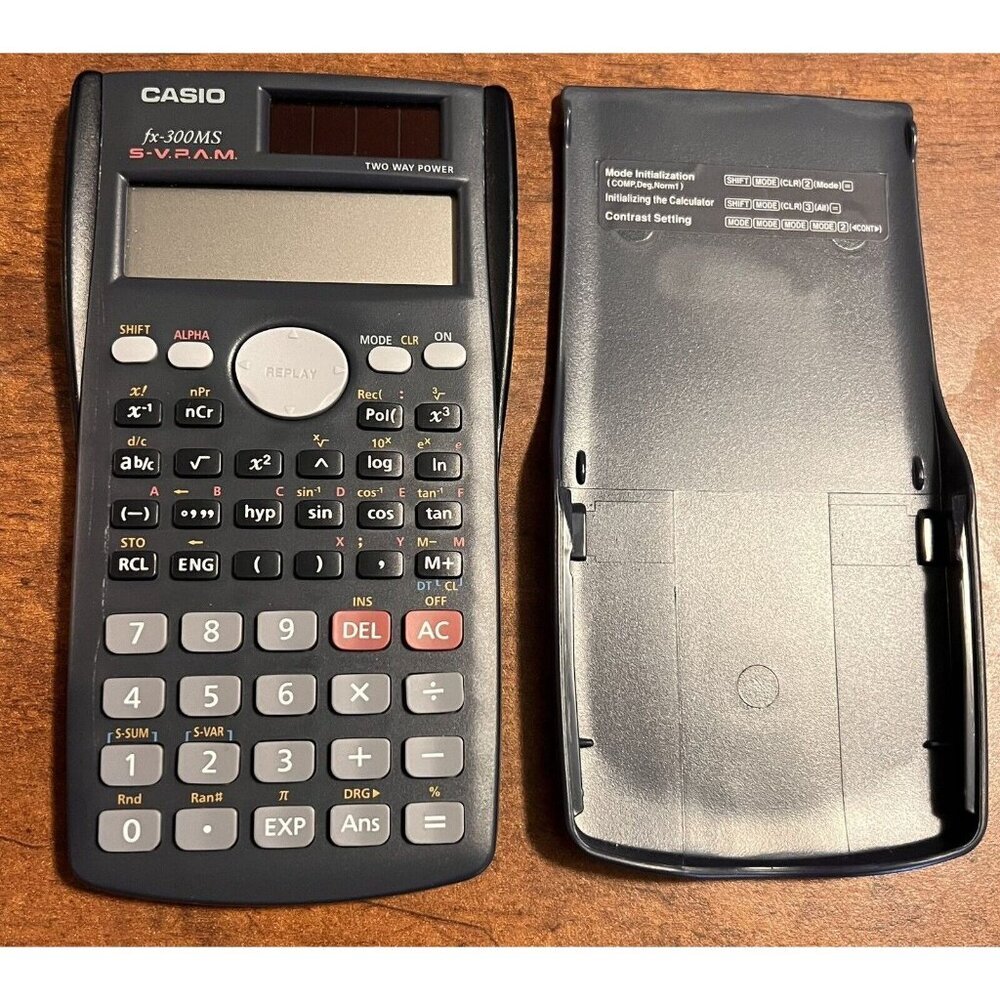 Casio FX-300MS Scientific Calculator Solar Powered With Cover S-V.P.A.M.